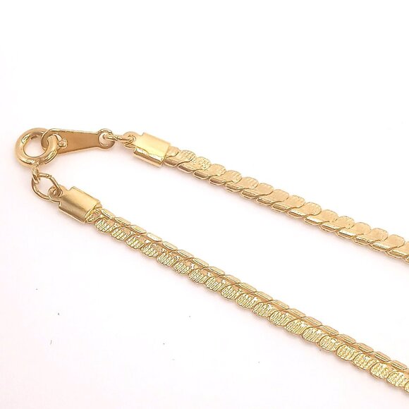 Avon Necklace Gold-tone 14" L Flat Chain Necklace Lobster Clasp Closure Vintage - Picture 5 of 8